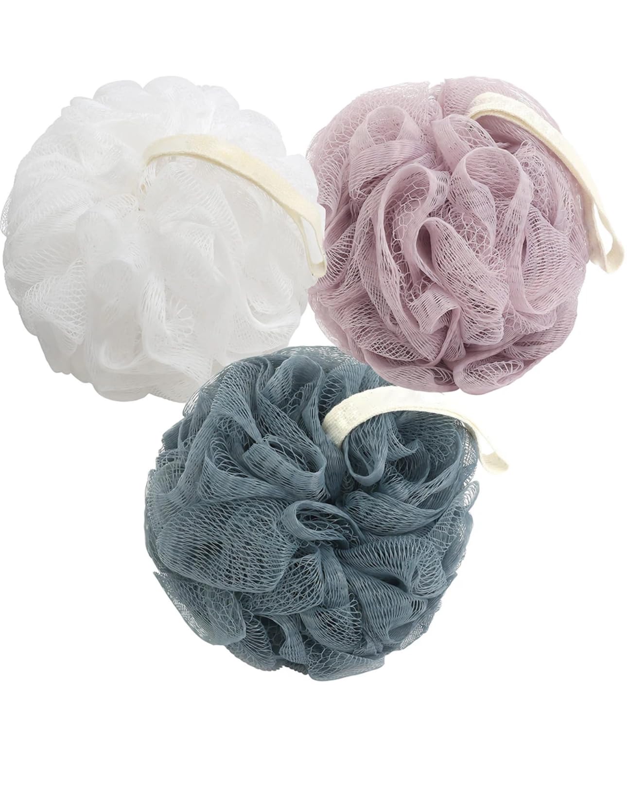 Bath Shower Loofah Sponge Body Wash Scrubber (3 Pack)