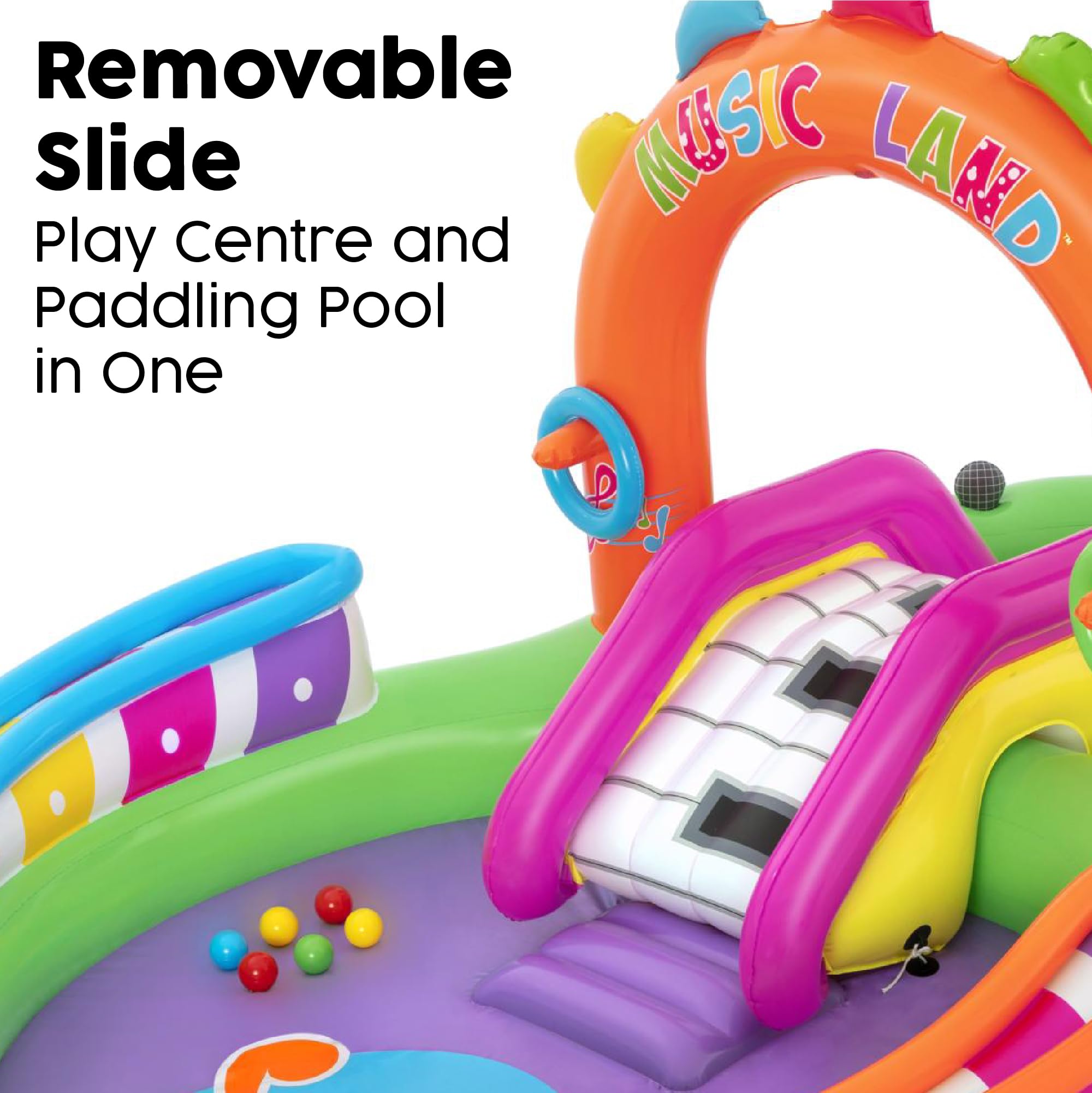 Bestway® 9'8" x 6'3" x 54"/2.95m x 1.90m x 1.37m Sing 'n Splash Play Center