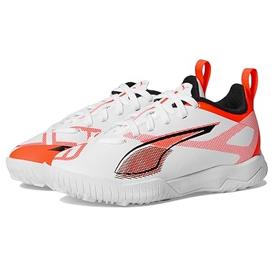 PUMA Kids Ultra 5 Play Turf Training (Little Kid/Big Kid) Kids Shoes PUMA White/PUMA Black/Glowing Red