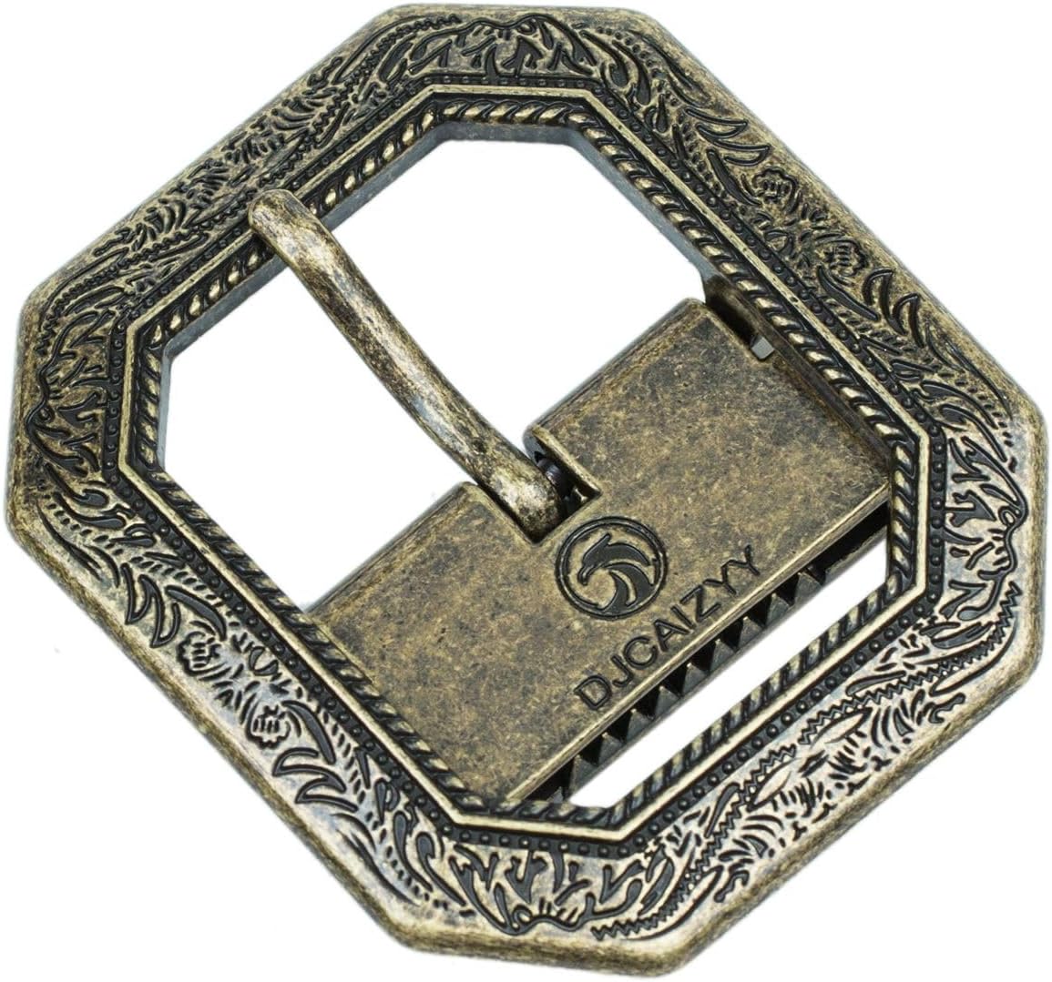 1.5"(40mm) Belt Buckle Western for Men Women Cowboy Replacement Single Prong Belt Buckle Easy Disassembly