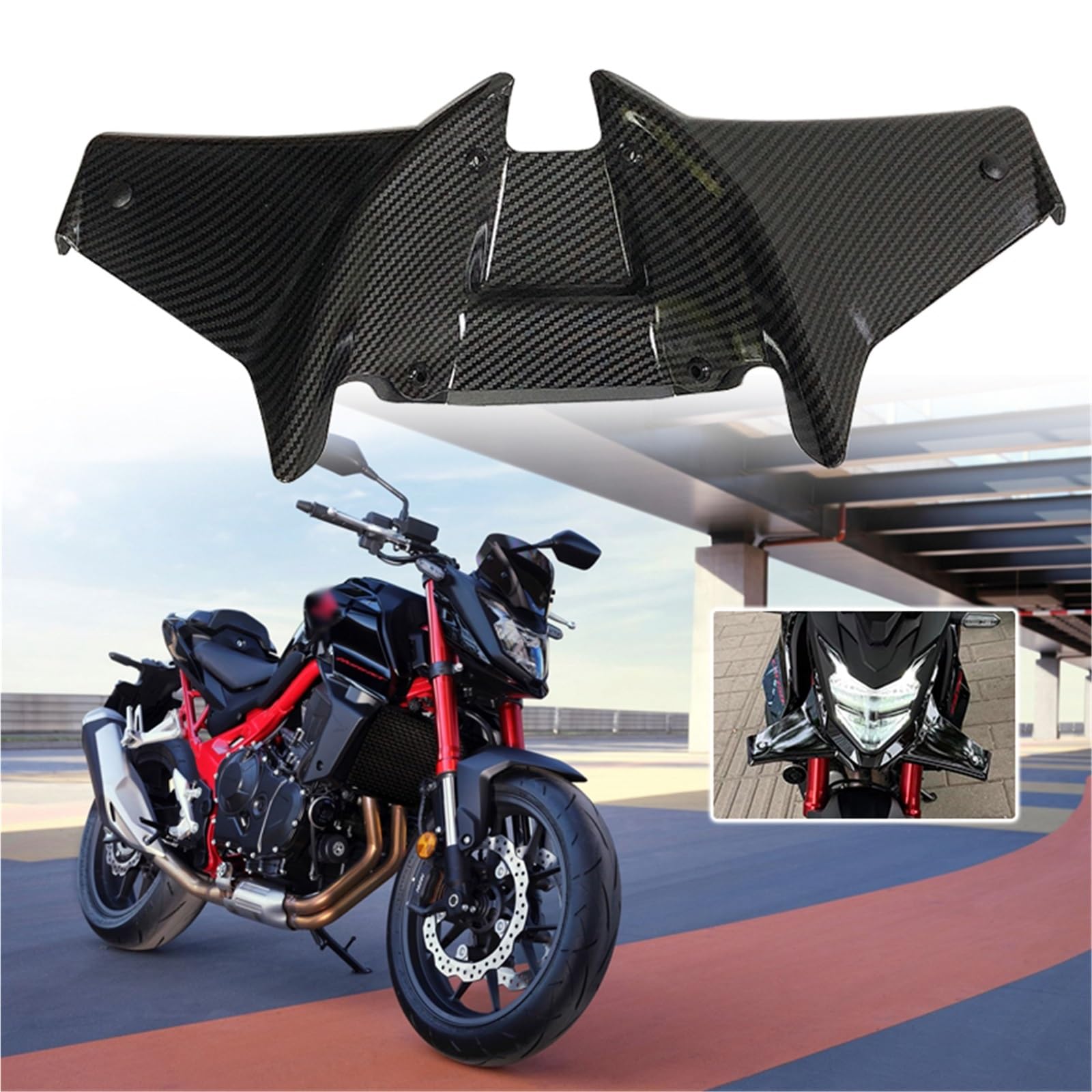 Front Bumper Splitter dachowy Pasuje do Honda CB750 Hornet CB 750 2023 2024 przedni spojler dociskowy zestaw aerodynamiczny skrzydłowy