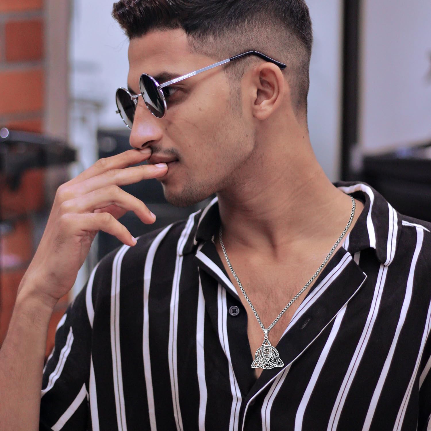 Aniu Tetragrammaton/Pentagram/Triple Moon Goddess Necklace for Men Women 925 Sterling Silver Witch Knot Pentacle Pendant Pagan Wiccan Amulet Energy Gifts Jewelry - Image 5