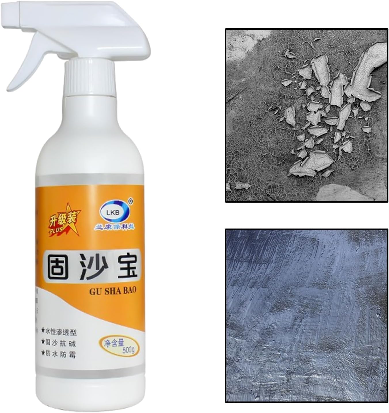 Sand Fixing Agent Spray,Waterproof Sealant Agent Transparent Glue - 500ml Wall Protection Multi-use Invisible Waterproofing Pavement Wall Repair Glue