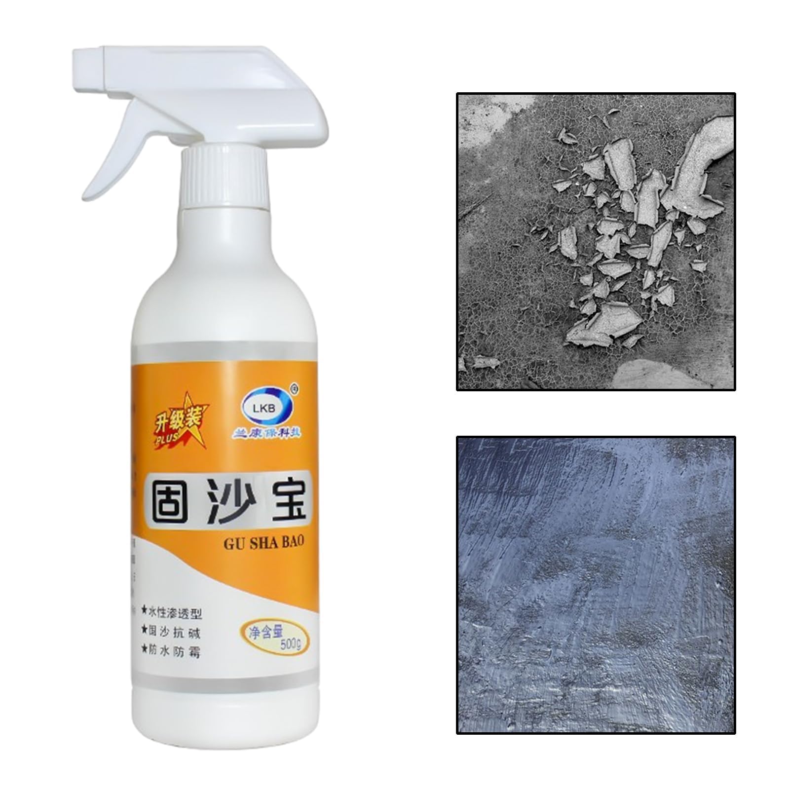 Sand Fixing Agent Spray,Waterproof Sealant Agent Transparent Glue - 500ml Wall Protection Multi-use Invisible Waterproofing Pavement Wall Repair Glue