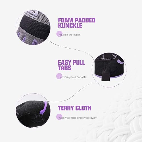 Miniatura 4 de HANDLANDY Guantes de trabajo utilitarios para mujer, flexibles y transpirables, guantes de trabajo de mecánico delgados para pantalla táctil (XS,