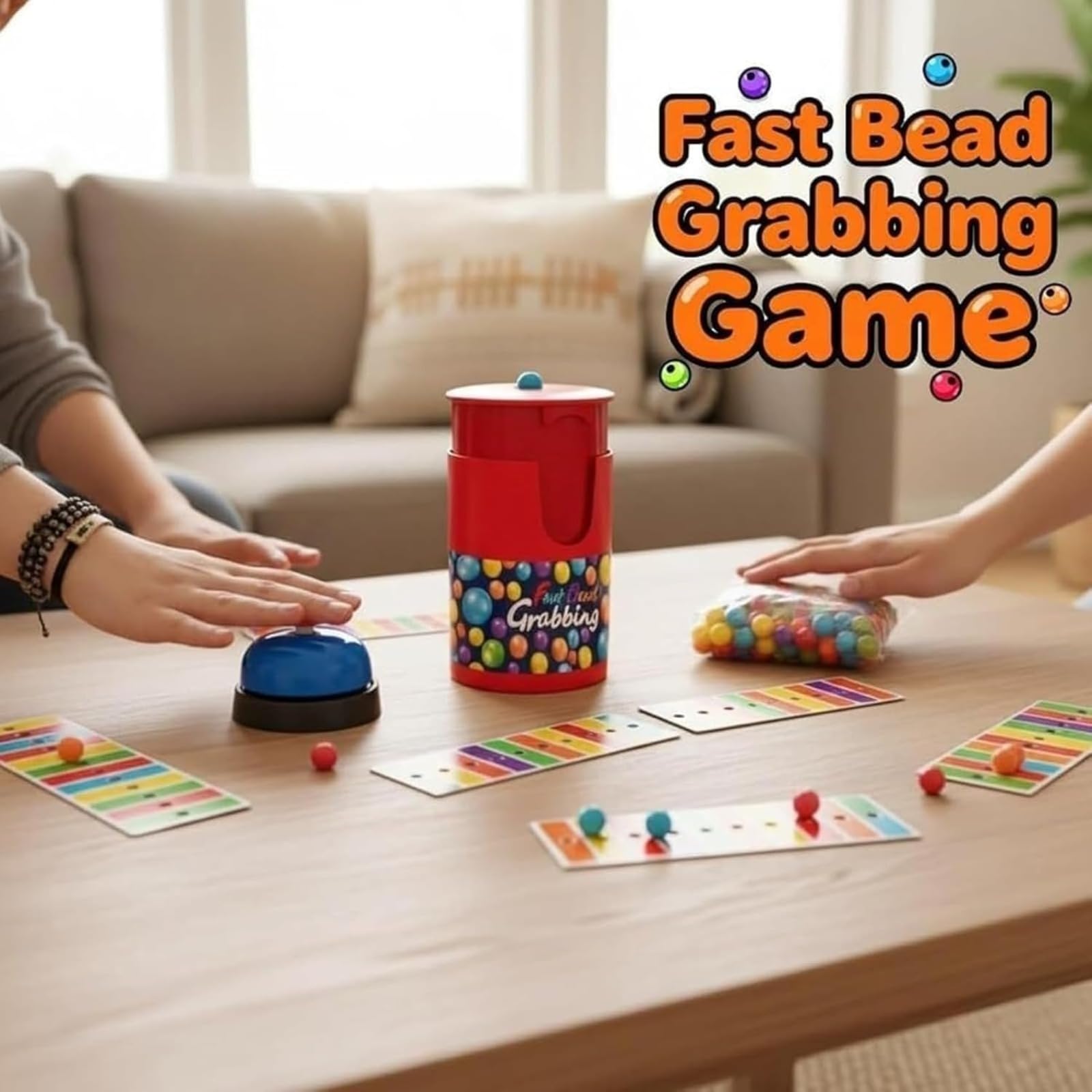 Générique Fast Bead Grabbing Game - Ensemble de Bingo des Couleurs, Aiguisez Vos réflexes et la Coordination œil-Main, pour Les fêtes de Groupe et en Famille