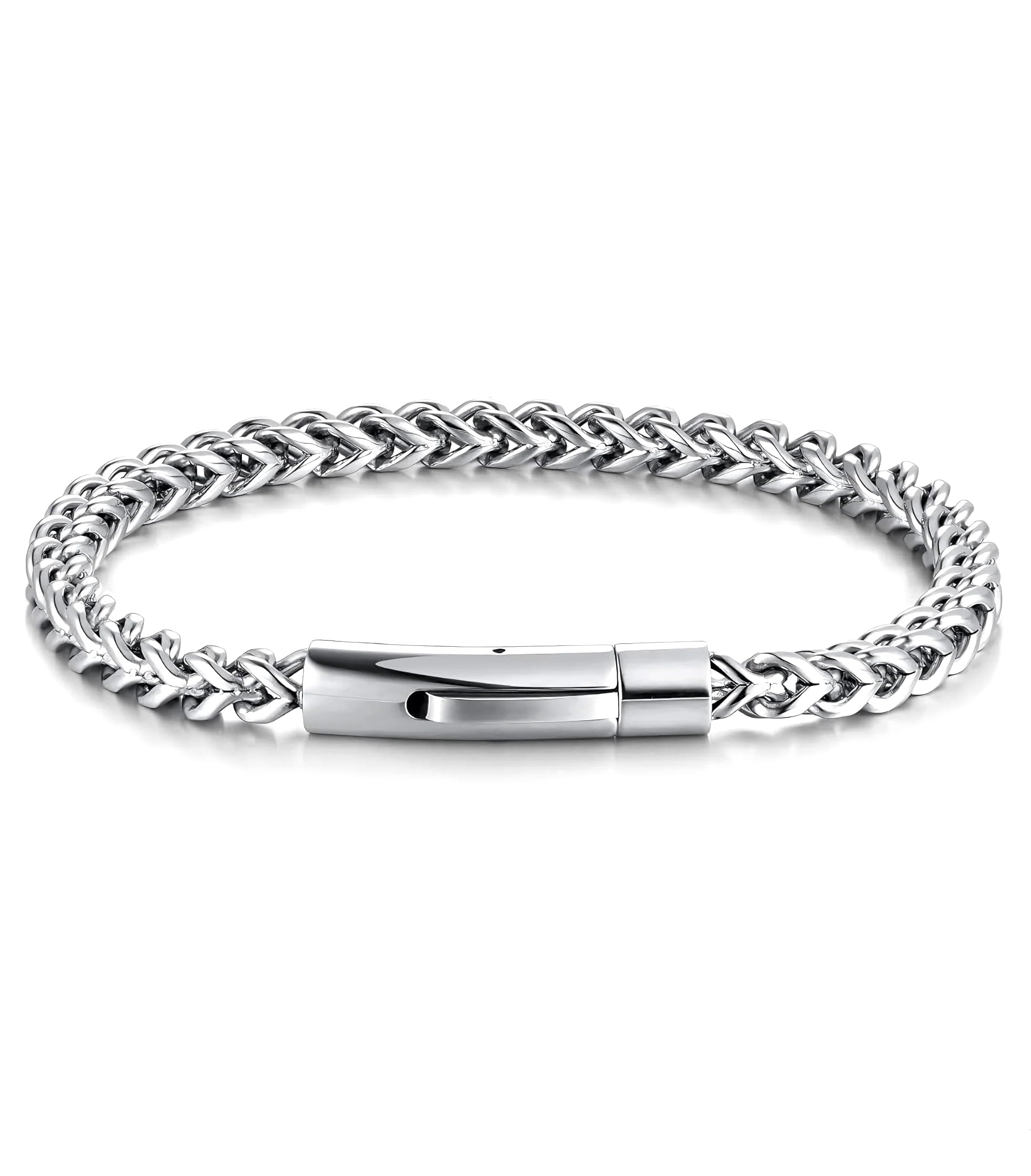 Stainless steel Premium Lock Style Link Bracelet-image-10