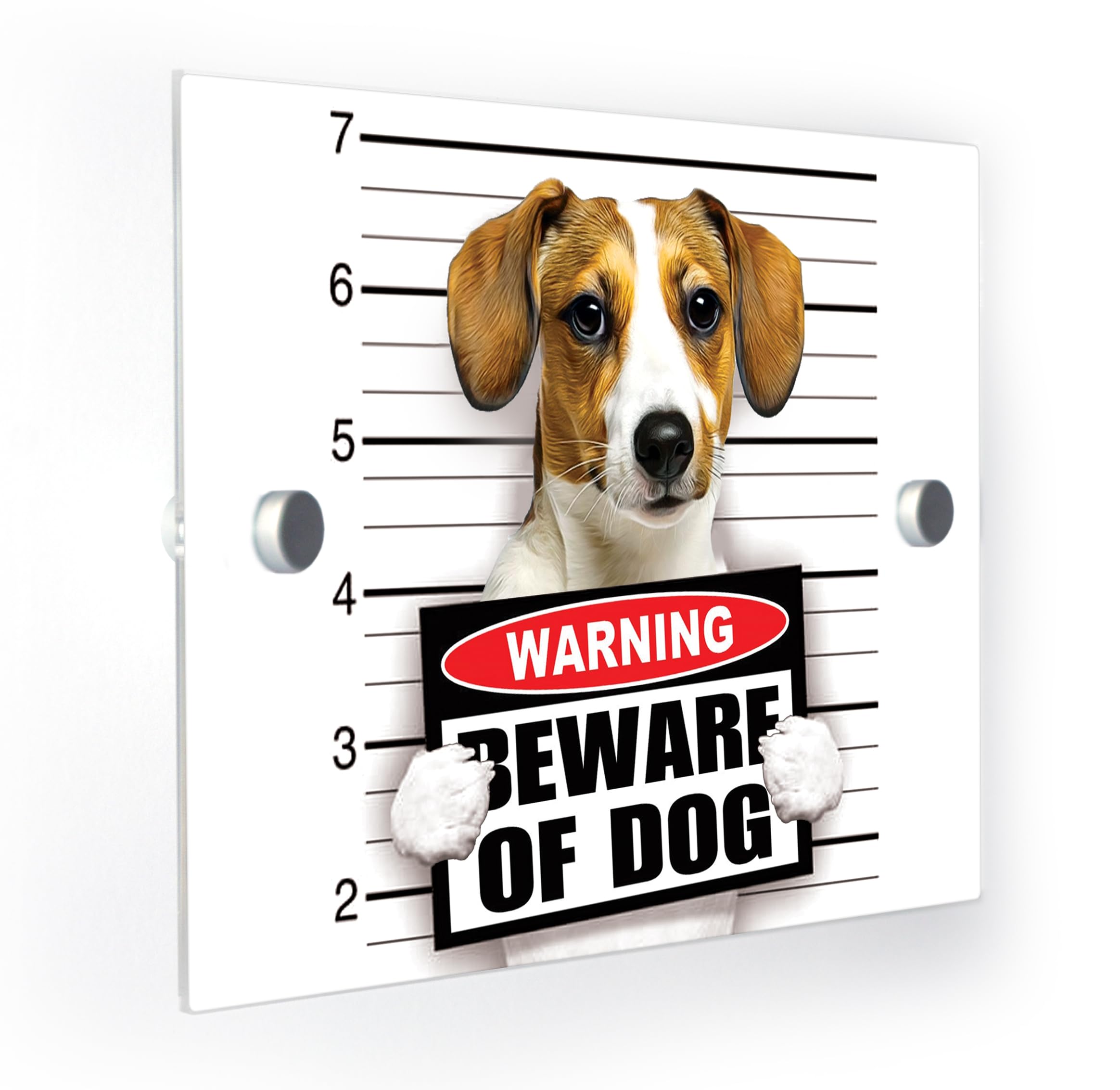 Beware of the Dog Personalised Photo Door Sign Plaque with Fittings A5 Size