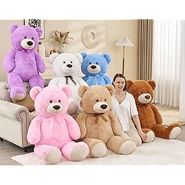 Toys Studio 51 inch Big Teddy Bear Cute Giant Stuffed Animals Soft Plush Toy for Girlfriend Kids for Birthday Christmas Valentine\'s Day