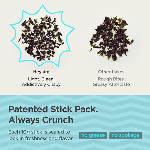 Miniatura 4 de Heykim Furikake de algas tostadas con sésamo paquete individual de 15 palitos (0.35 onzas), fácil de cortar, aperitivo saludable, fácil de