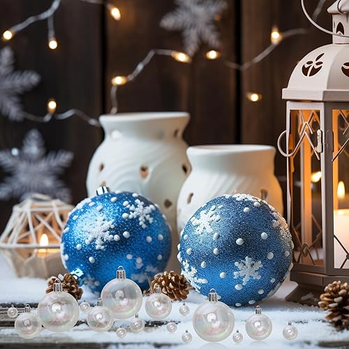 Miniatura 8 de NUOBESTY Adornos de bola de Navidad, bolas transparentes, esferas transparentes, adornos para árbol de Navidad, decoración de esfera rellenable,