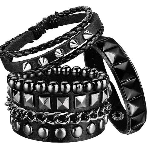 Leather Studded Bracelets