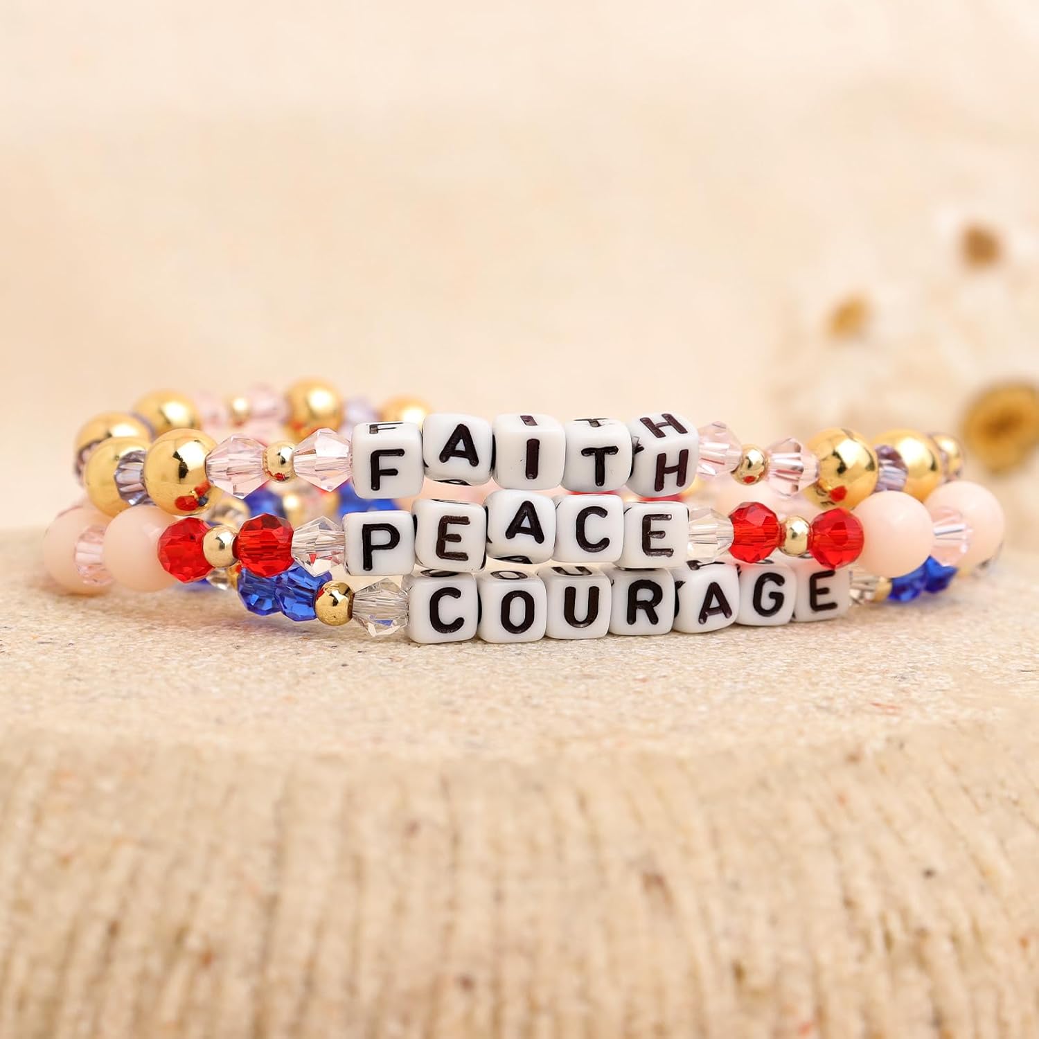 Initial Colorful Beaded Stretch Bracelets Set for Women, Handmade Stackable Little Word Bracelet Fashion Accessories Jewelry Gift - Image 5