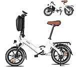 Bodywel T16PRO Bicicleta Eléctrica Plegable, 14" Mini E-Bike, 4.5 Pulgadas Pantalla LED, Batería 36V/7.8Ah, Frenos de Doble Disco y Suspensión Delantera