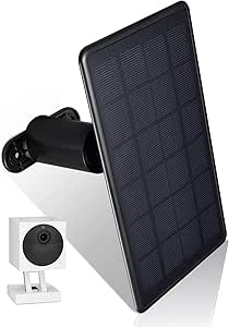 Wasserstein Solar Panel Compatible with Wyze Cam Outdoor - Plug in and Power Your Security Camera with Efficient Solar Power (1 Pack, Black) asin的图片