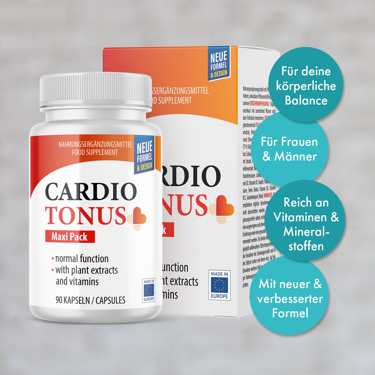Cardiotonus Kapseln - Qualität für Männer und Frauen - 90 Kapseln Maxipack (3)