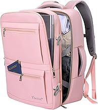 BALEINE Travel Backpack for Women Men, Large Sturdy Carry On Laptop Backpack Gifts for Business, Casual, Weekender, Hiking (Large, Pink)