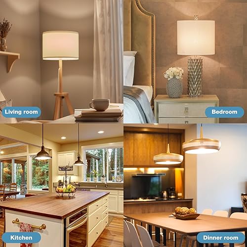 Miniatura 5 de Bombillas LED de luz diurna equivalente a 100 W A19 de 5000 K, 1500 lúmenes, base E26, no regulable, blanco brillante de 13 W para dormitorio,