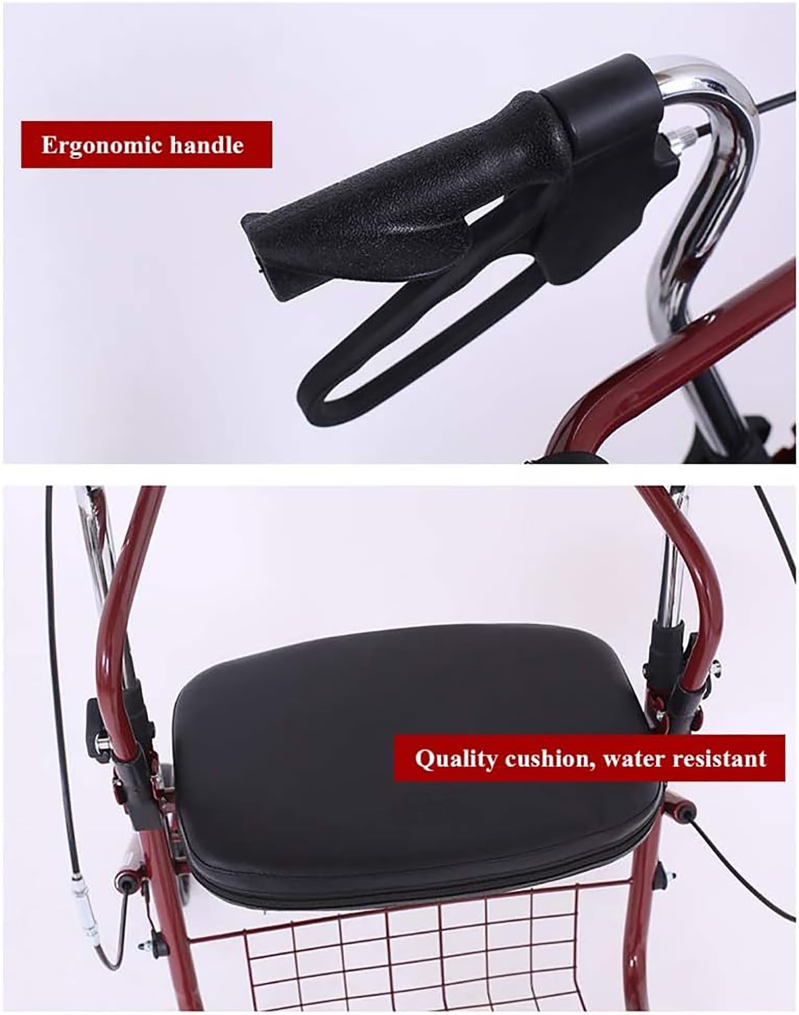 Lekki Chodzik Deluxe, Chodziki Dla Seniorów, Chodziki Dla Seniorów, Wózek Na Zakupy, Czterokołowy Chodzik Z Siedziskiem, Regulowana Wysokość