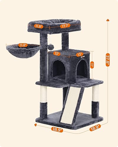 Miniatura 6 de FEANDREA Árbol para gatos con postes de rascar cubiertos de sisal torre para gatos, condominio para gatos