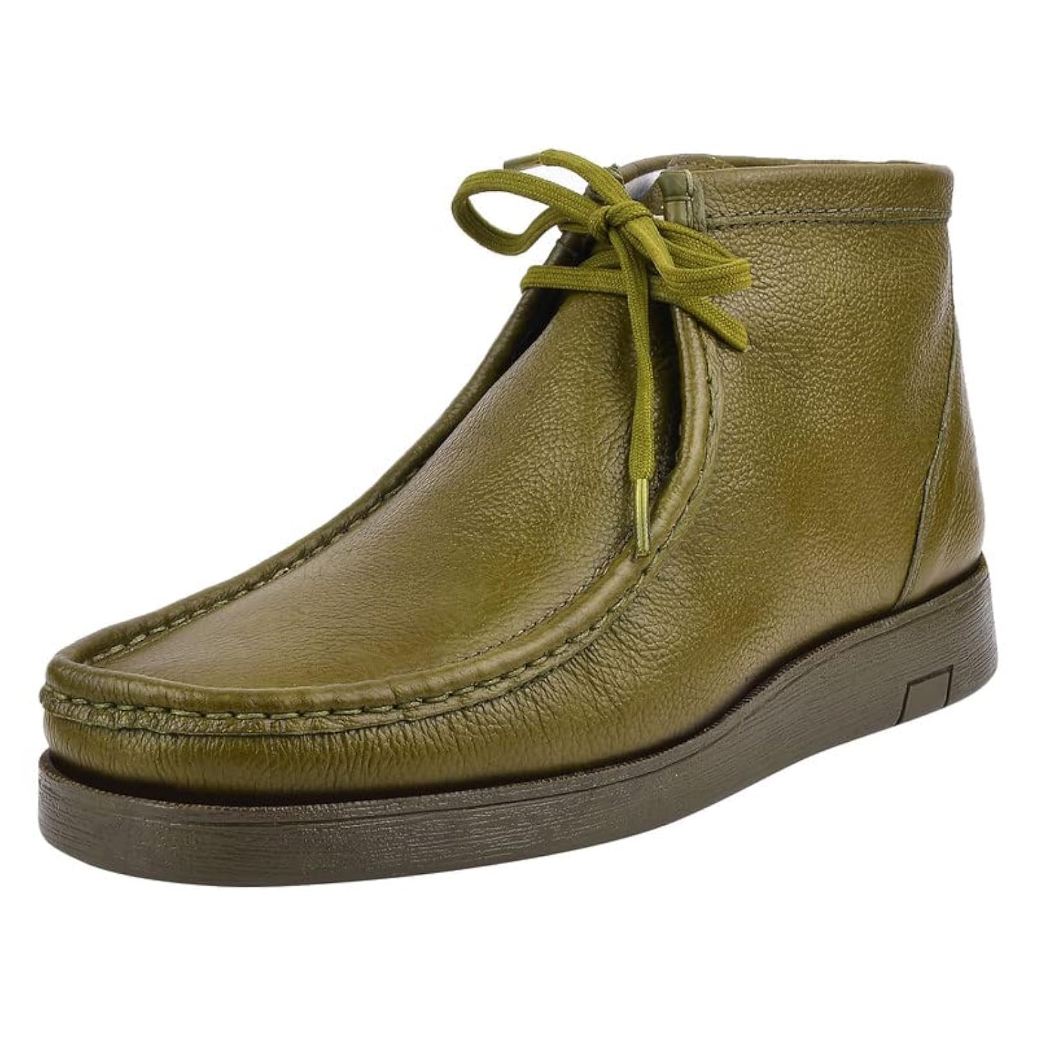 Mens Moc Toe Desert Boots Genuine Leather Lace Up Casual Chukka Boots