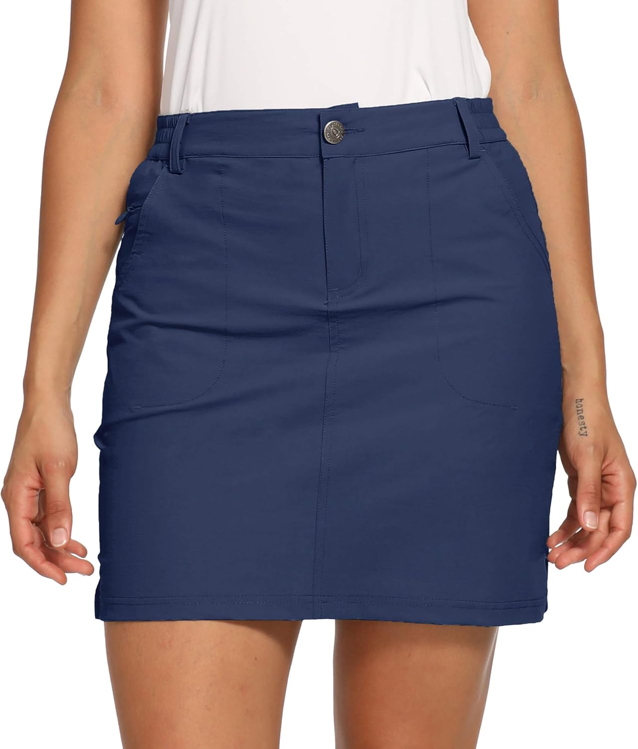 CQC Women's Outdoor UPF 50+ Golf Skort Casual Active Skirts Build-in Shorts with Pockets at  Women’s Clothing store
