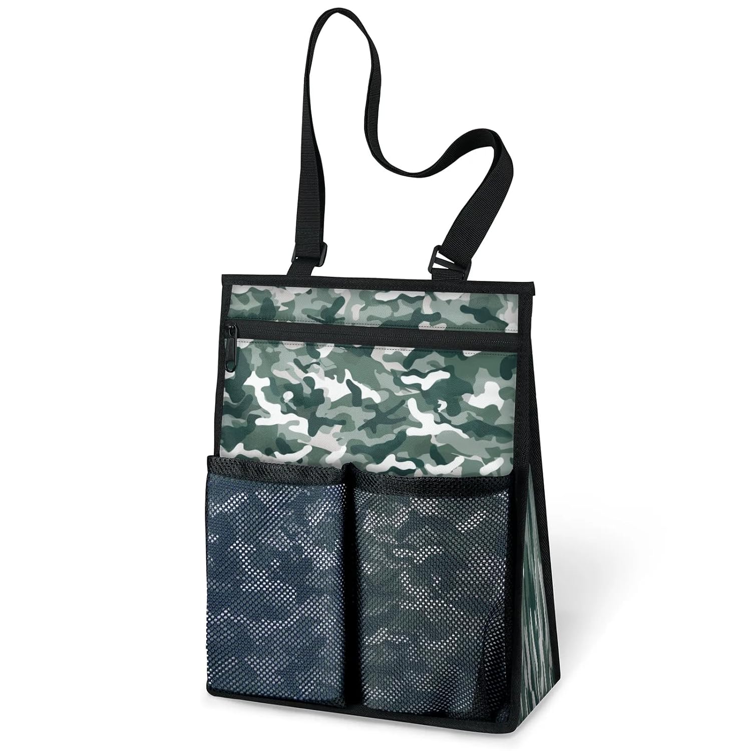 Ourtheme Camo Abstract Portable Shower Bag for Travel Gym Camp Beach Tote Shower Caddy Bags Hanging Toiletry Organizer