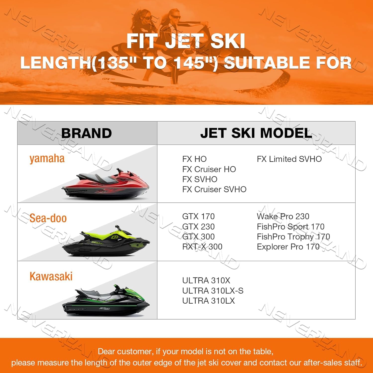 Housse de Jet Ski Imperméable Bâche de Bateau 320-342 cm de Long Couverture de