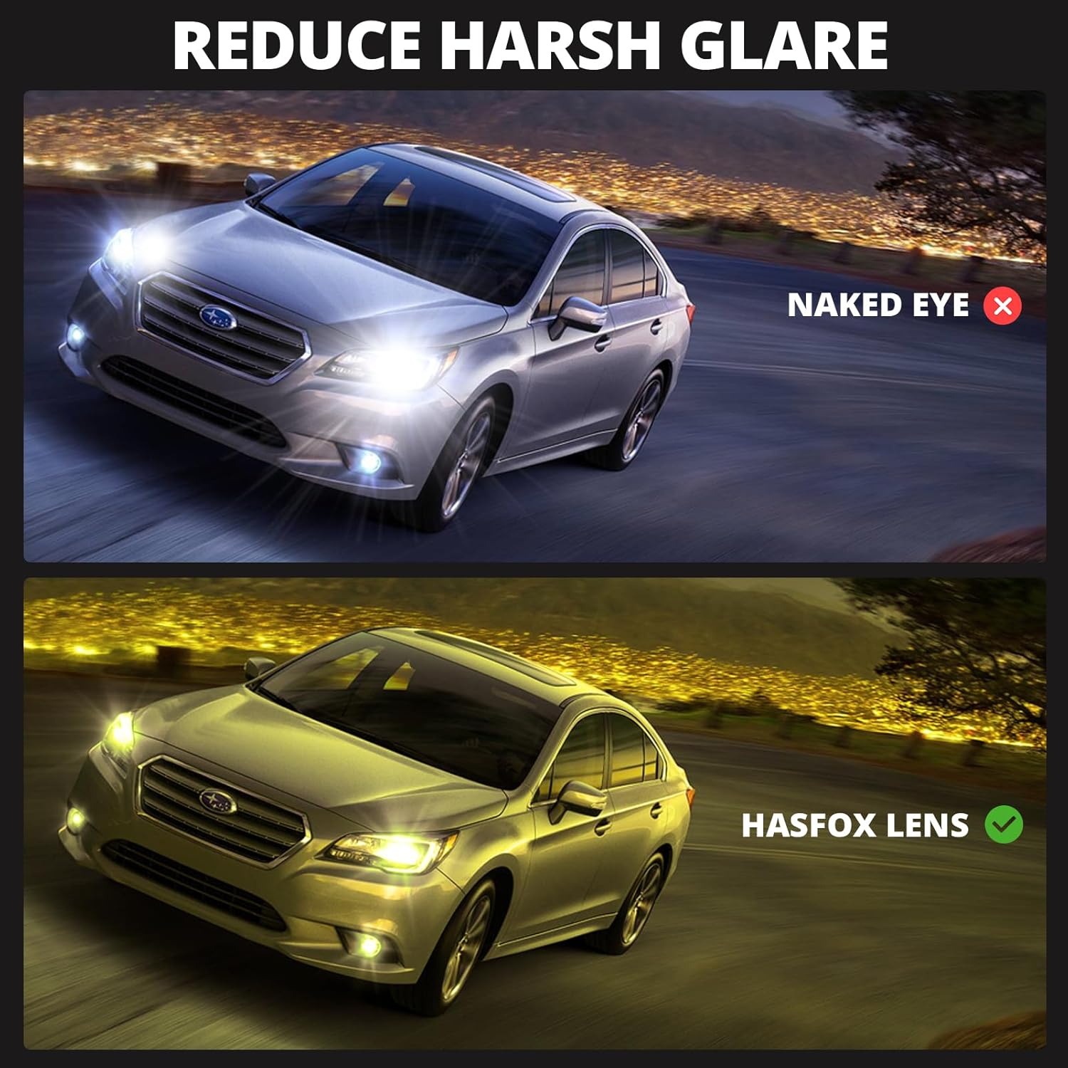 HASFOX Night Vision Driving Glasses for Women Men - Yellow Night Time Glasses Polarized Anti Headlights Glare UV Protection - Image 5