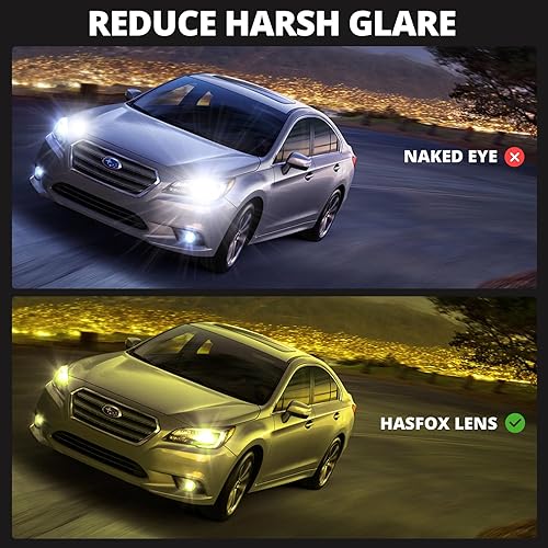 Miniatura 5 de HASFOX Gafas de conducción de visión nocturna para hombres y mujeres, antirreflejos, polarizados, astigmatismo, lentes amarillas, protección UV,