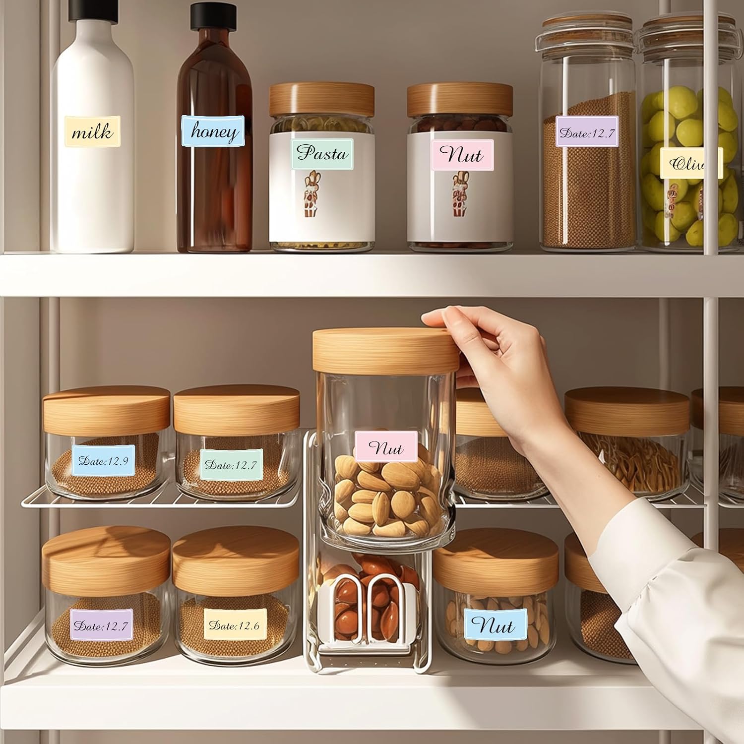 500PCS Removable Labels, 1x2 Removable Colored Labels Stickers, Writable Stickers for Home & Office, Smudge-Proof Finish, Residue-Free Removal, for Food Containers, Classroom, Storage image 5