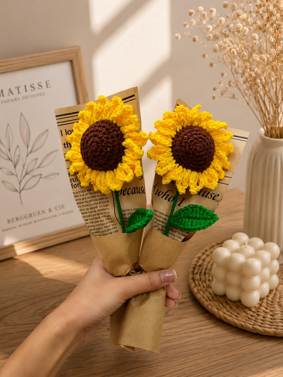 Ruchi Handmade Crochet Sunflower Bouquet – Forever Flower Gift that Never Withers for Your Loved One-image-20