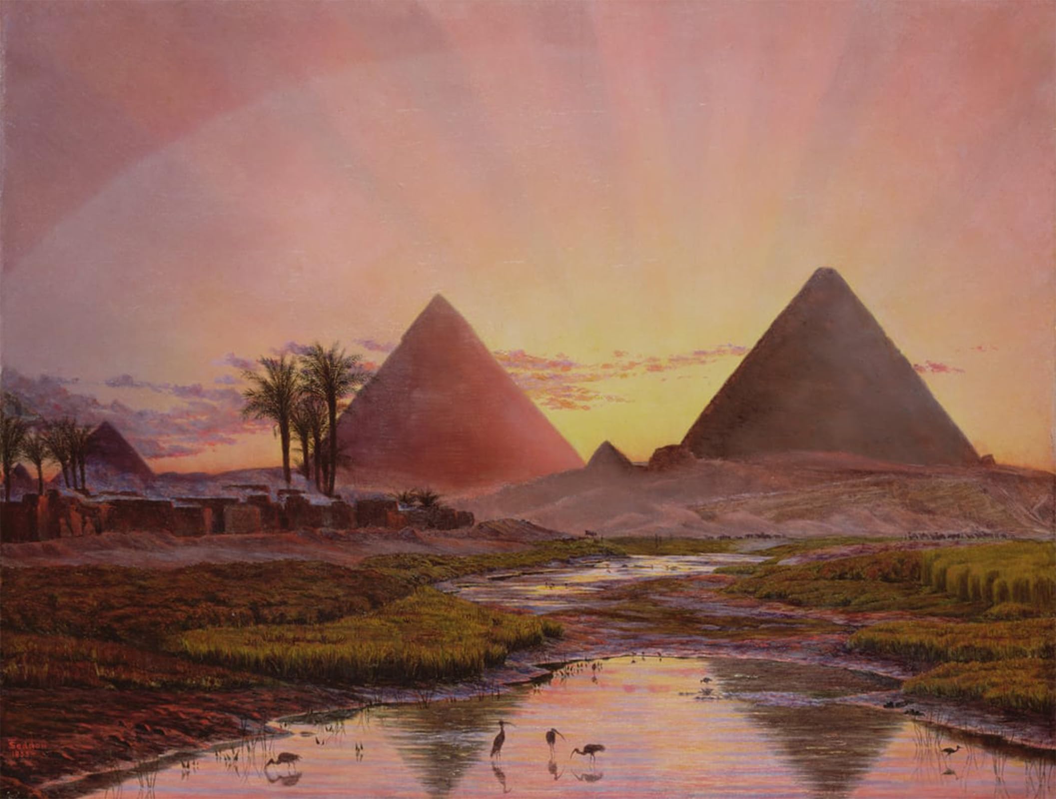 Impression sur toile Pyramides Seddon pour sublimer un grand mur vide - 2