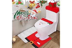 3D Santa Claus Nose Toilet Seat Cover Set