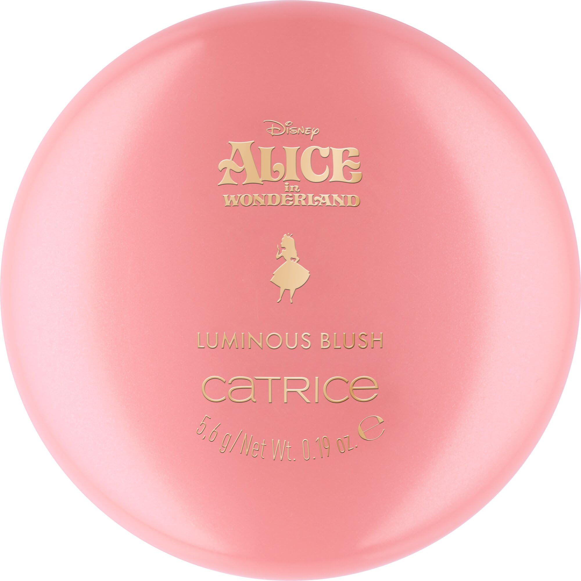 Catrice Róż rozświetlający do policzków Disney Alice in Wonderland Luminous Blush, natychmiastowy wynik, naturalny, świetlisty (5.6g)