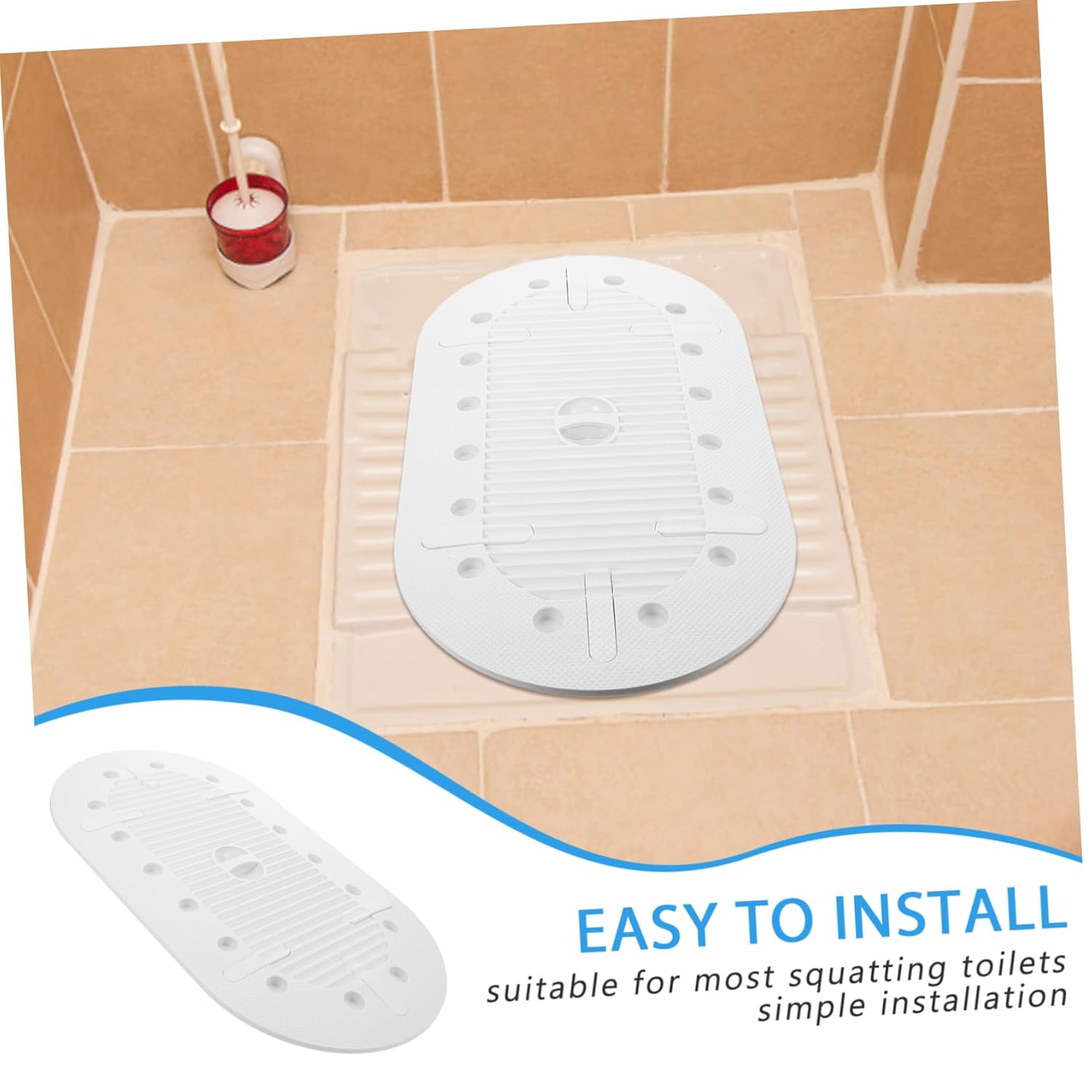 Toilet Lid Covers for Bathroom Squatting Pan Odor Stopper Sealing Squatting Covers Toilet Seat Heavy Duty