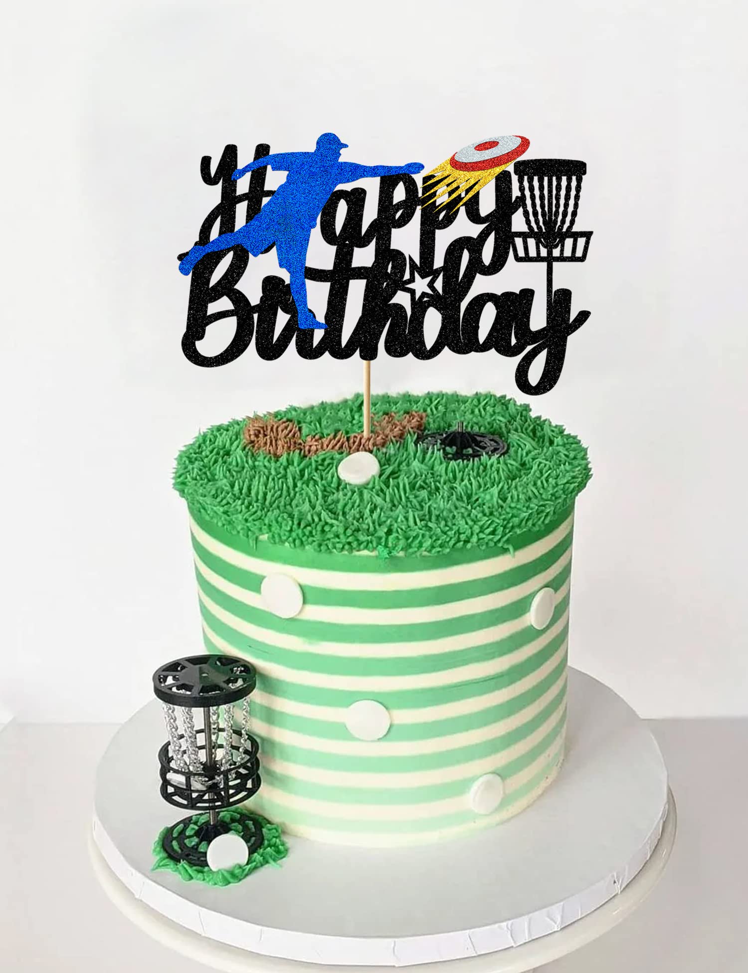 Disc Golf Cake Designs Personalised Golf Birthday Cake Topper, Golf