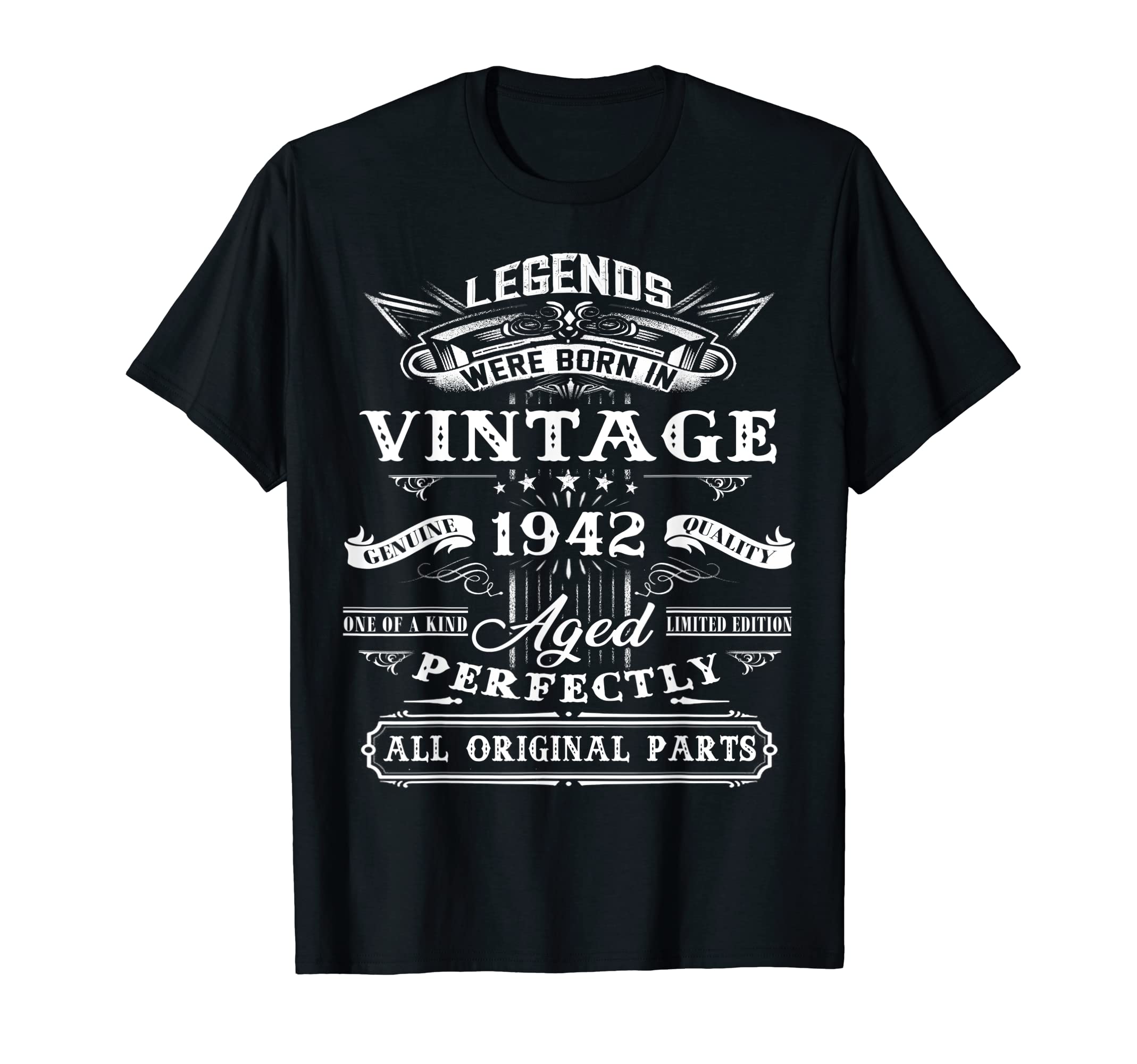 For Legends Born 1942 82 Yrs Old Vintage T-Shirt