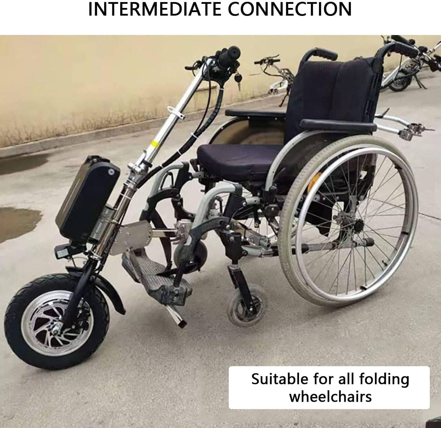 500w Extractor De Silla De Ruedas, Handbike Eléctrica para Silla de Ruedas, Acople motorizadas para Silla de Ruedas, Convertir Silla de Ruedas Manual en eléctrica con la luz Delantera,A
