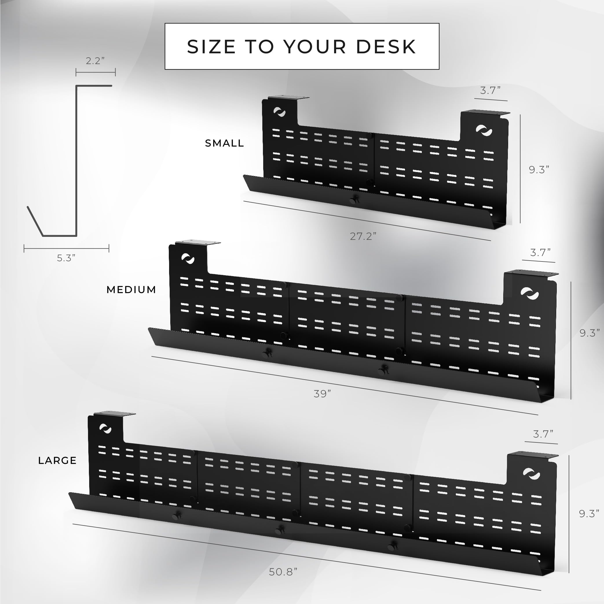Snapklik.com : HumanCentric Under Desk Cable Management Tray And ...