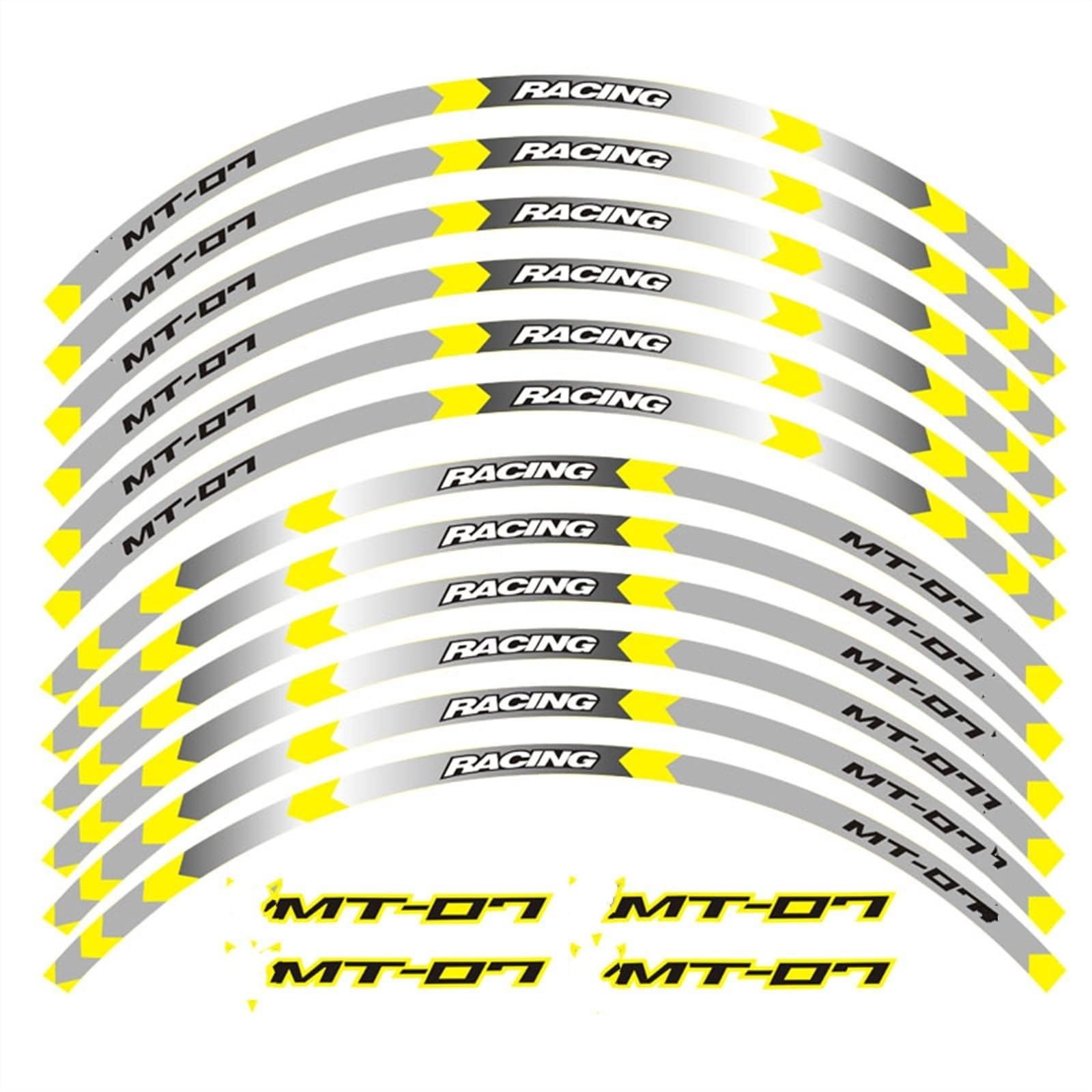 Motorcycles Reflective Sticker Wheel Stickers for Yamaha Tracer 700 900 850 MT07 MT09 MT-07 MT-09(Color10)