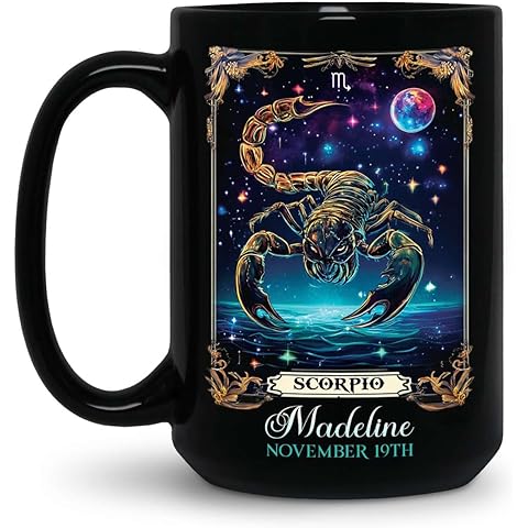 Mystical Personalized Scorpio Zodiac Mug, Gift For Birthday, Customized Astrology C...
