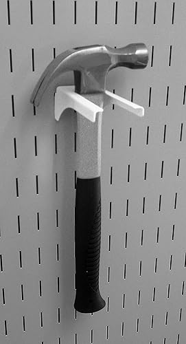 Miniatura 4 de Wall Control Tablero de clavijas de 1-14 pulgadas con mango para tablero de clavijas de metal ranurado y tablero de herramientas ranurado, color