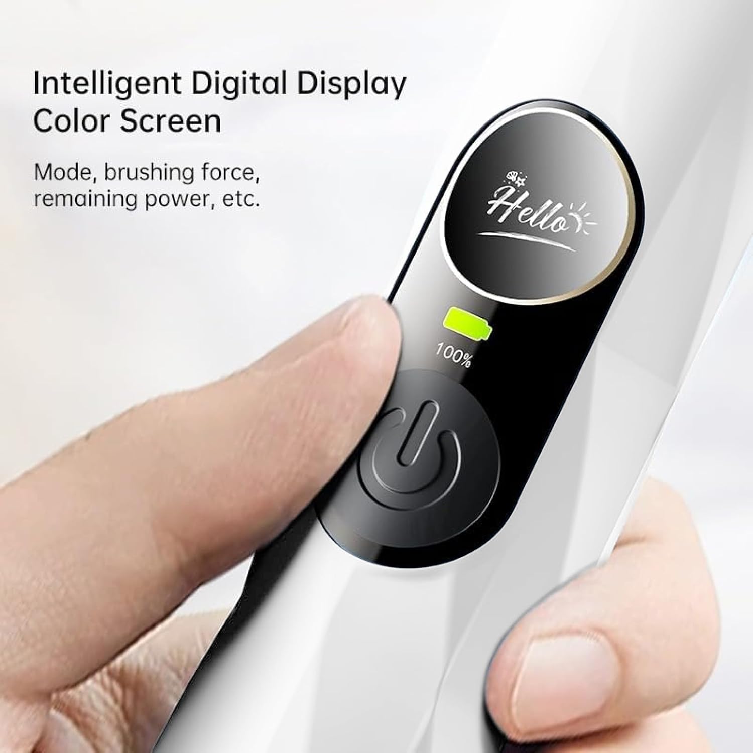 V3 Sonic Electric Toothbrush for Adults - Dual Display, 5 Cleaning Modes, Up to 200 Days Battery on a Single Charge, 4 Brush Heads & IPX7 Waterproof Design, Black