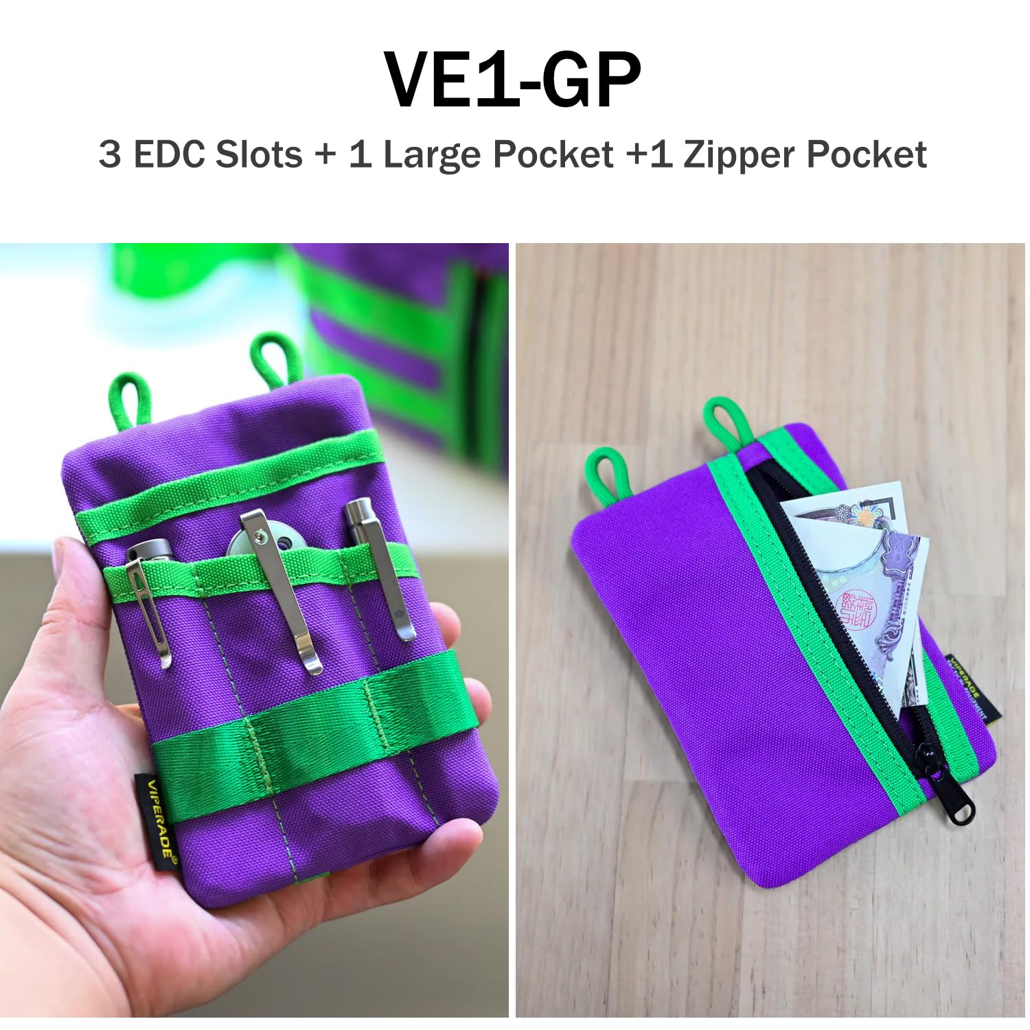 VIPERADE VE1 EDC Tool Pocket Organizer, Small EDC Pouch with 5 Pockets - Image 2