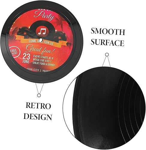 Miniatura 3 de SUPVOX Discos de vinilo en blanco, 2 unidades, discos de vinilo en blanco para estética de pared, discos de vinilo falsos de 12 pulgadas, decoración