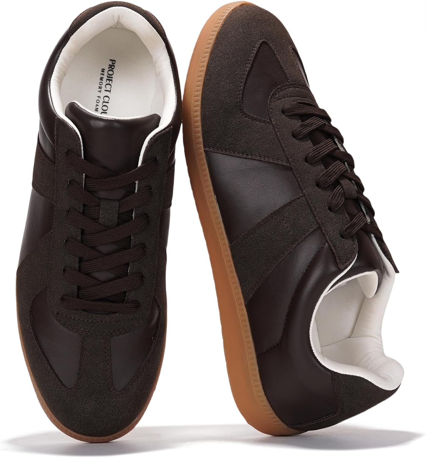 Project Cloud Leather Shoes for Men - Memory Foam Insole Non-Slip Casual Mens Shoes Sneakers - Lightweight Eco-Friendly Leather Fashion Sneakers (Jake)