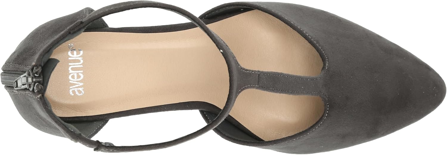 EVANS Women's WIDE FIT Gracie Heel, Grey - Image 5