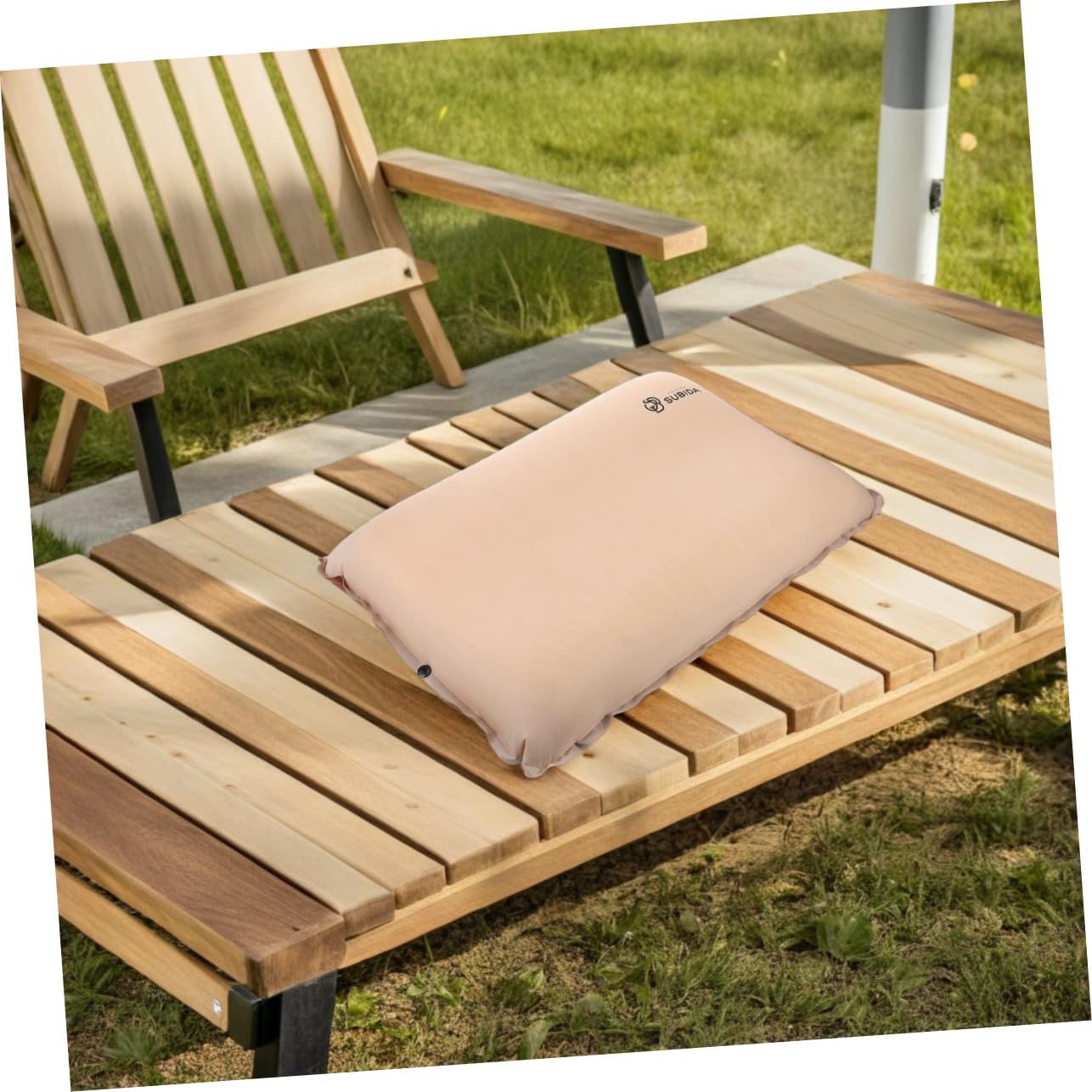 GANAZONO Almohada de Viaje Inflable, Almohada Compacta Tecnología Autoinflable, Ergonómica y Resistente al Agua para Camping y Actividades al Aire Libre