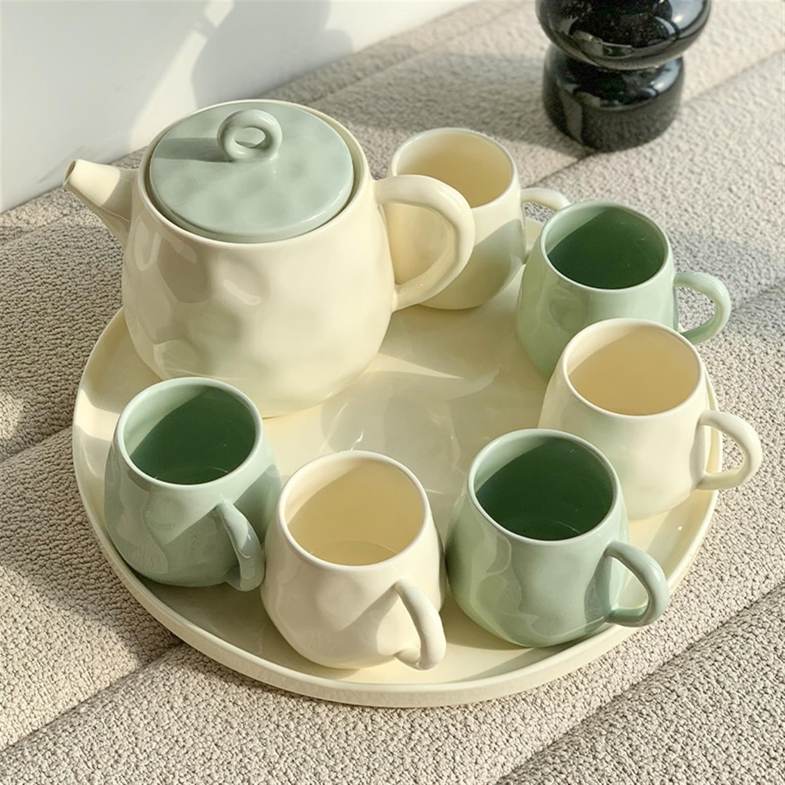 Estrazione a freddo Set tazze acqua teiera in ceramica con vassoio Frigorifero